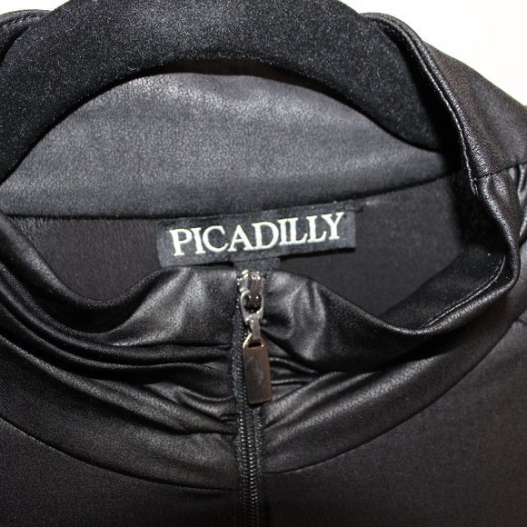 PICADILLY Faux Leather Spadex Full Zip - Picture 2 of 5